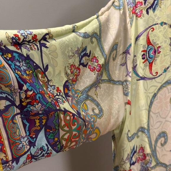 Johnny Was Silk Kimono Topper Jacket Reversible Multi Color Size 1X - Picture 11 of 15
